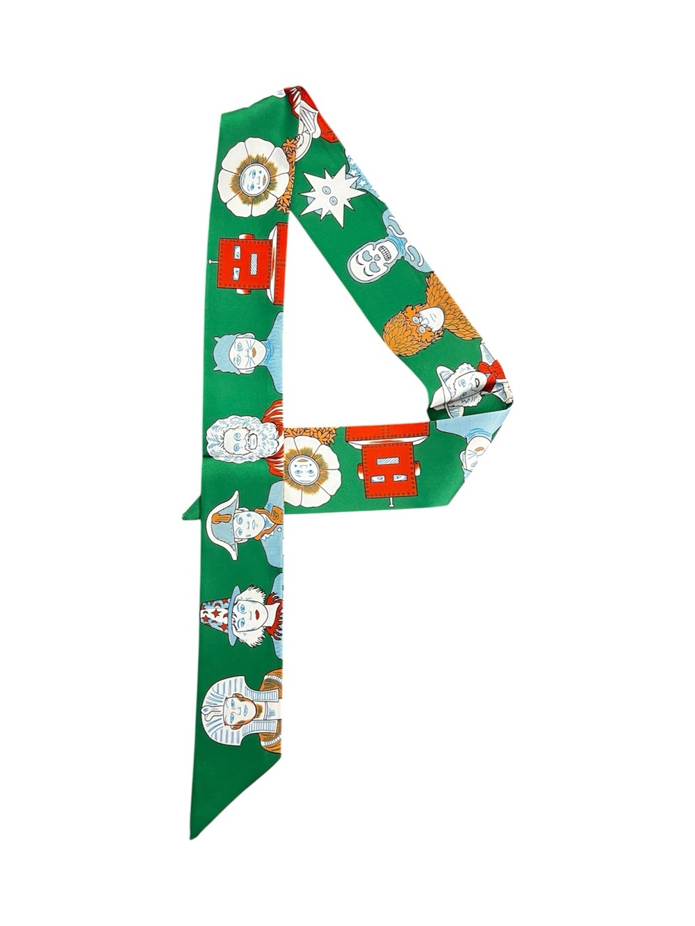 Twilly “Dress Code “Scarf/ Muffler Green Multicolor - Picture 2 of 3